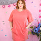 Papaya Mineral Wash Tshirt Dress