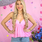 Tay Bubble Hem Pink Tank