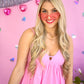 Tay Bubble Hem Pink Tank