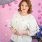 The Waltz Ribbon Top - Cream -