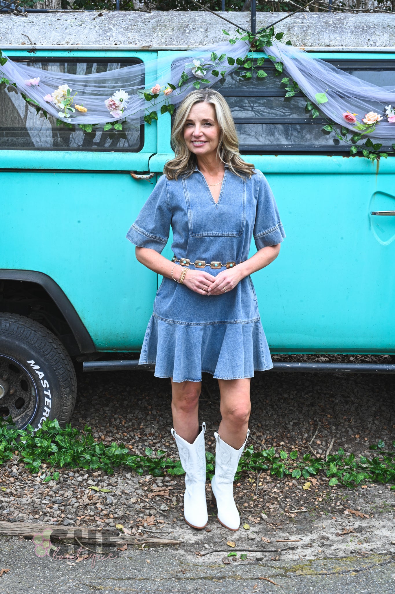 Caryn Light Denim Dress -
