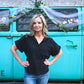 Bella Black Blouse Top -