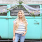 SS Blue Stripe Sweater Top