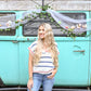 SS Blue Stripe Sweater Top
