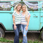SS Blue Stripe Sweater Top