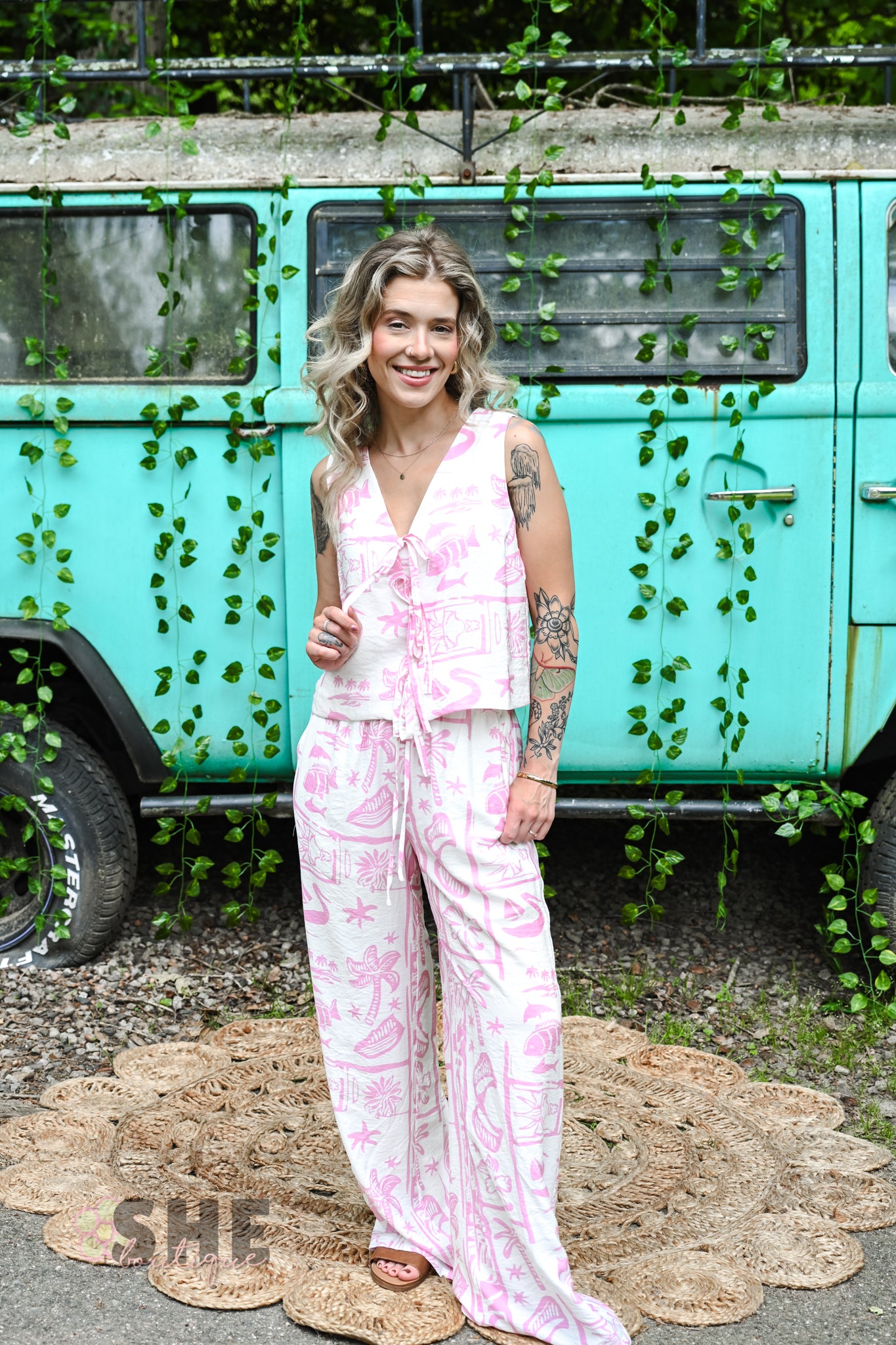 Pink Summer Mirage Top