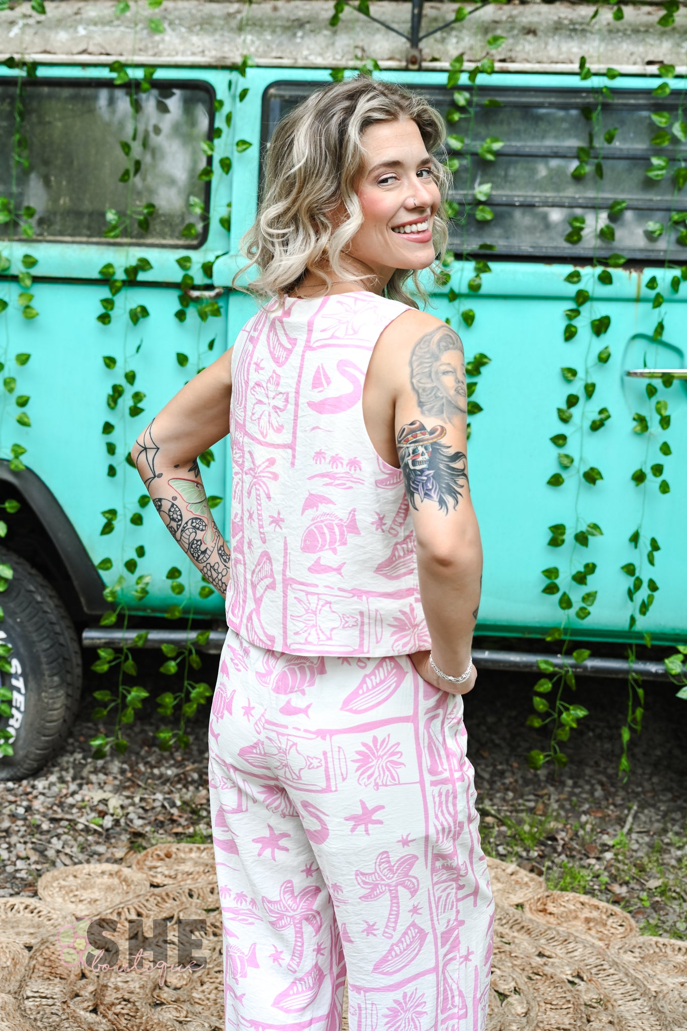 Pink Summer Mirage Top