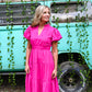 Koyalee Magenta Maxi Dress