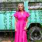 Koyalee Magenta Maxi Dress