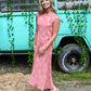 Rose Leaf Midi Dress