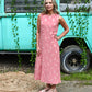Rose Leaf Midi Dress