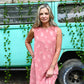 Rose Leaf Midi Dress