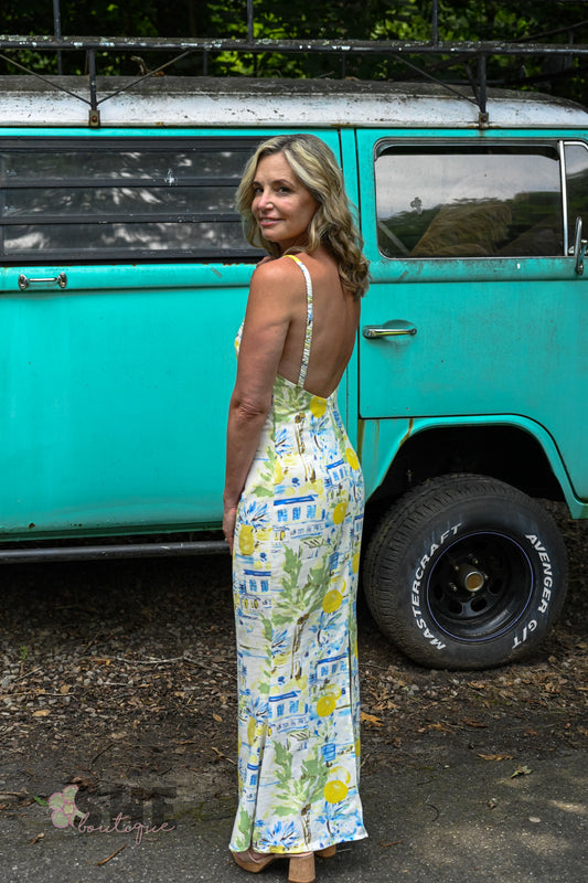 Bart Town Mizie Open Back Midi Dress -