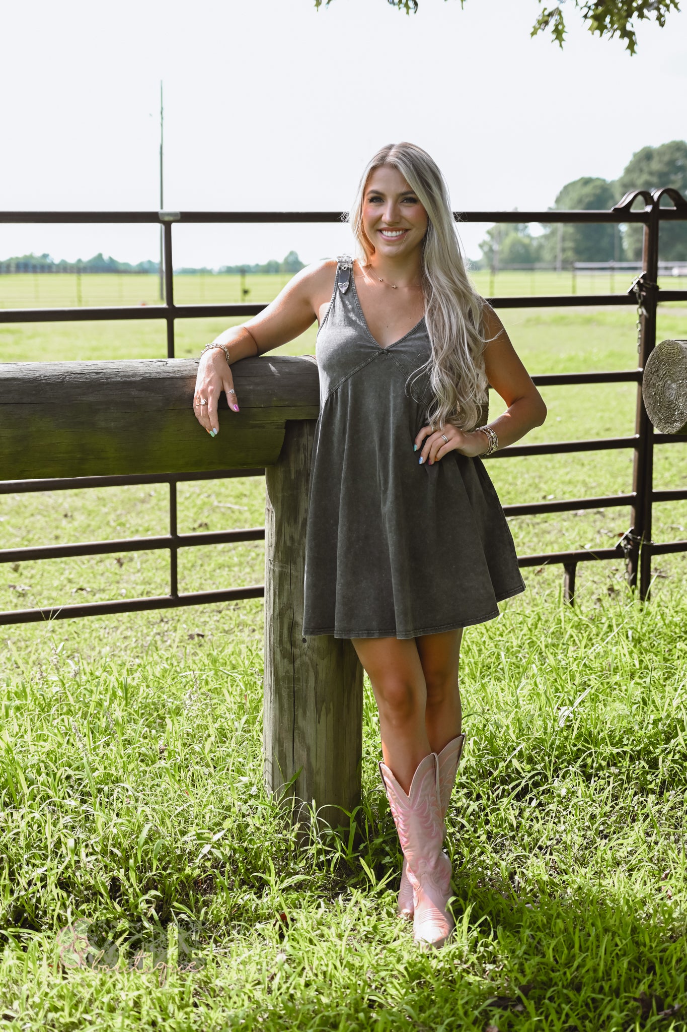 Brie Buckle Babydoll Dress