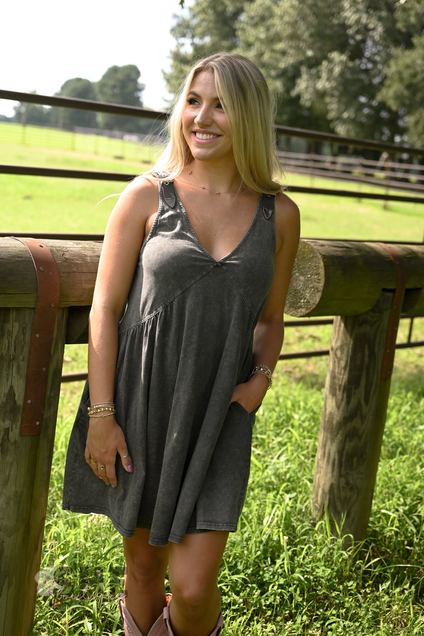 Brie Buckle Babydoll Dress