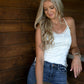 Lace Frilly Cream Tank