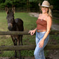 Buckle Brick Tube Top