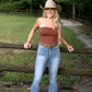 Buckle Brick Tube Top