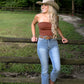 Buckle Brick Tube Top