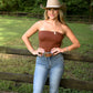 Buckle Brick Tube Top