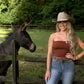 Buckle Brick Tube Top