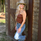 Buckle Brick Tube Top