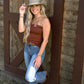 Buckle Brick Tube Top