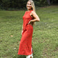 Studded Down Rust Maxi