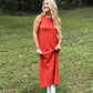 Studded Down Rust Maxi