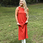 Studded Down Rust Maxi