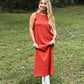 Studded Down Rust Maxi