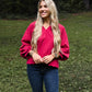 Tanner Bubble Sleeve Top - Crimson