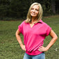 Hot Pink Short Sleeve Tunic