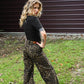 HW Retro Wide Leg Leopard Jeans 881022