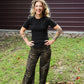 HW Retro Wide Leg Leopard Jeans 881022