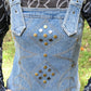 Black Mesh Boot Stitch Fitted Top