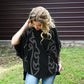 Stone Boot Stitch Black Oversized Tee