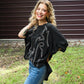 Stone Boot Stitch Black Oversized Tee