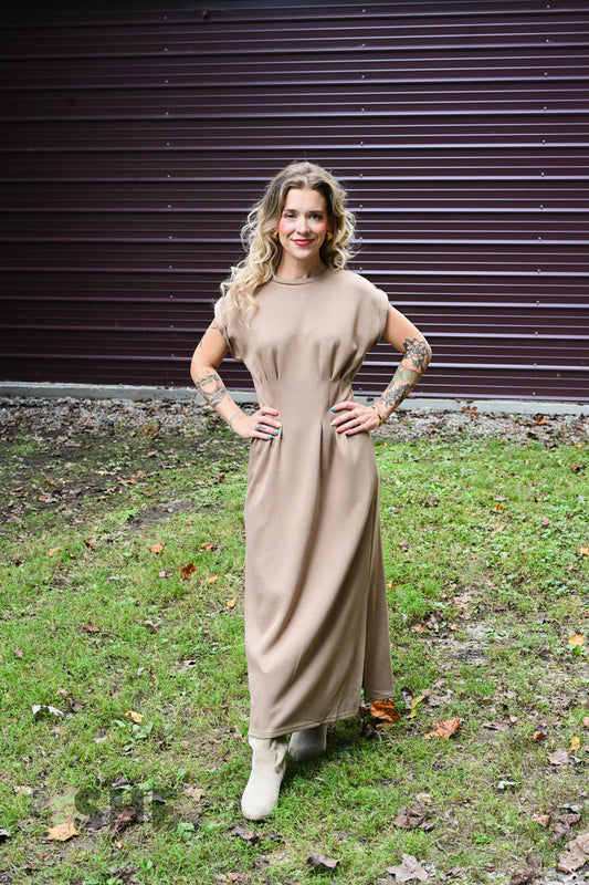 Heidi Latte Maxi Dress