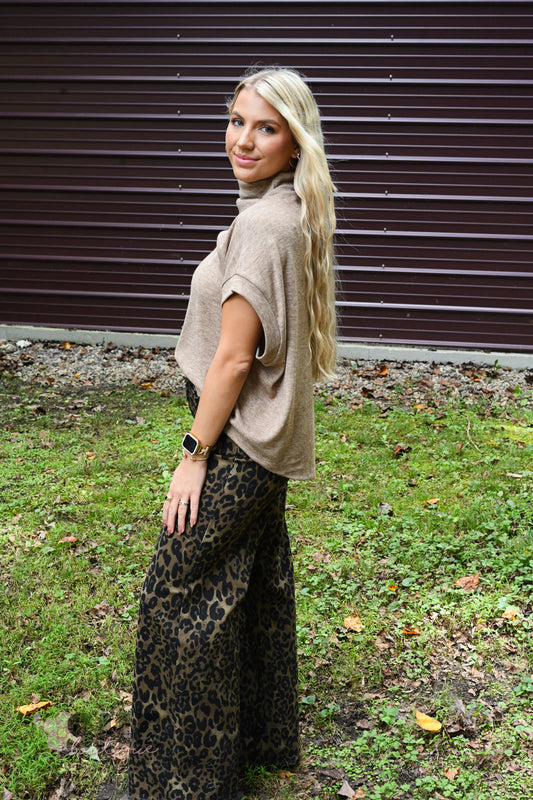 Cam Cozy Mock Neck Taupe