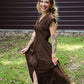 Bonnie Brown Zip Up Dress