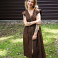 Bonnie Brown Zip Up Dress