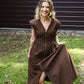 Bonnie Brown Zip Up Dress