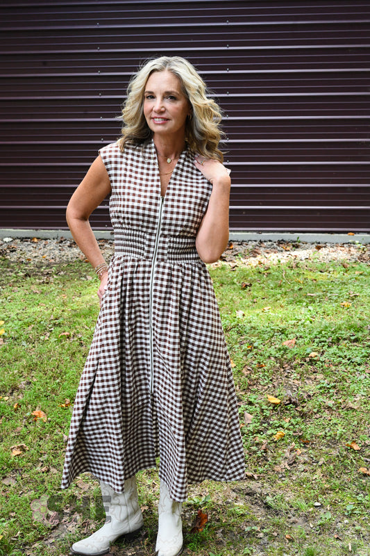 Fall Picnic Zip Dress