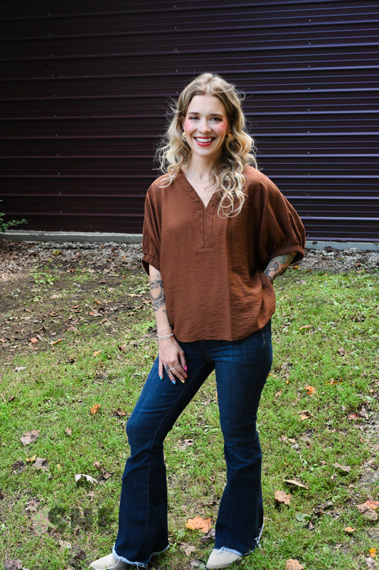 Cocoa Braided Top