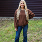 Work For It Brown Top