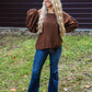 Work For It Brown Top