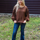 Work For It Brown Top