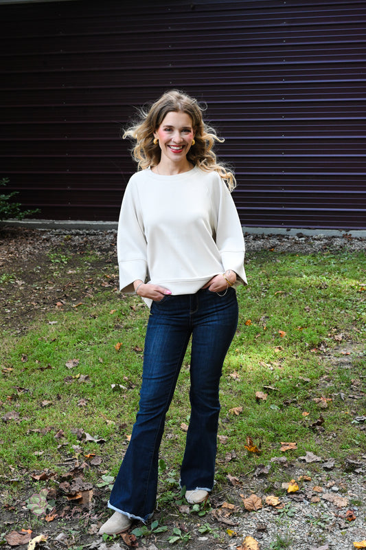 Taupe Lillies Top