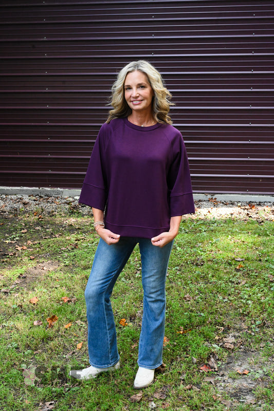 Plum Lillies Top
